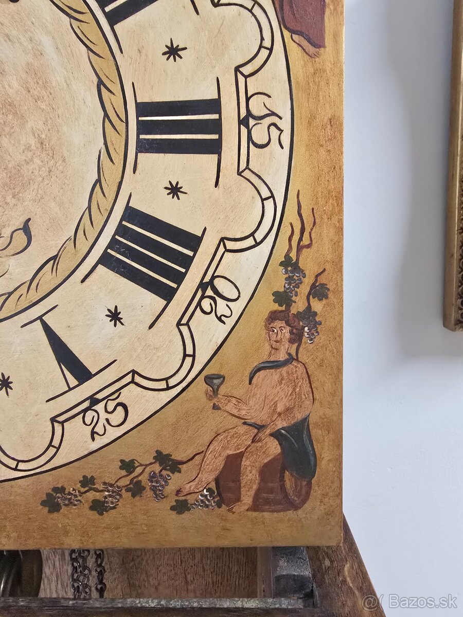 Starožitné nástenné drevene hodiny... - 9