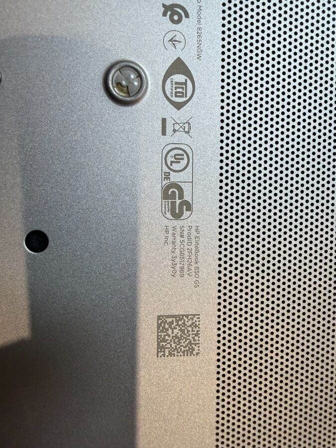 HP EliteBook 850 G5 BIOS heslo, poškodený LCD - 9