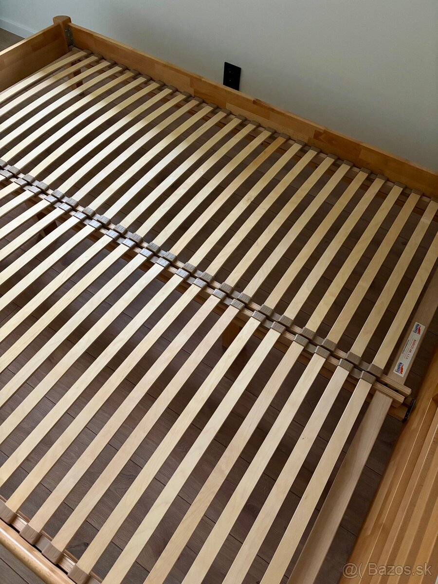 Manželská posteľ 180x200 masív + matrace - 9