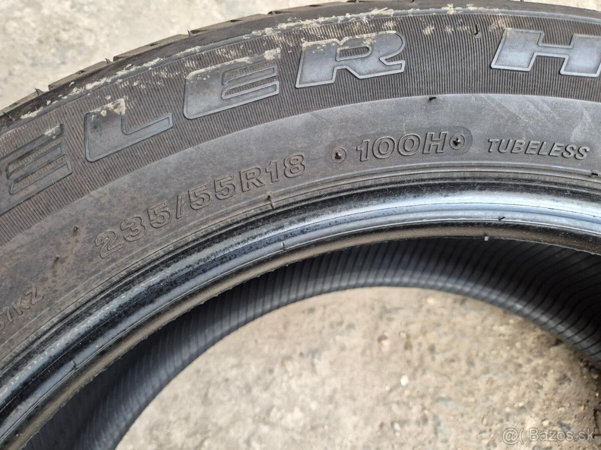 235/55 r18 letné 4 ks BRIDGESTONE dezén 8,1 - 7,5 mm DOT2020 - 9