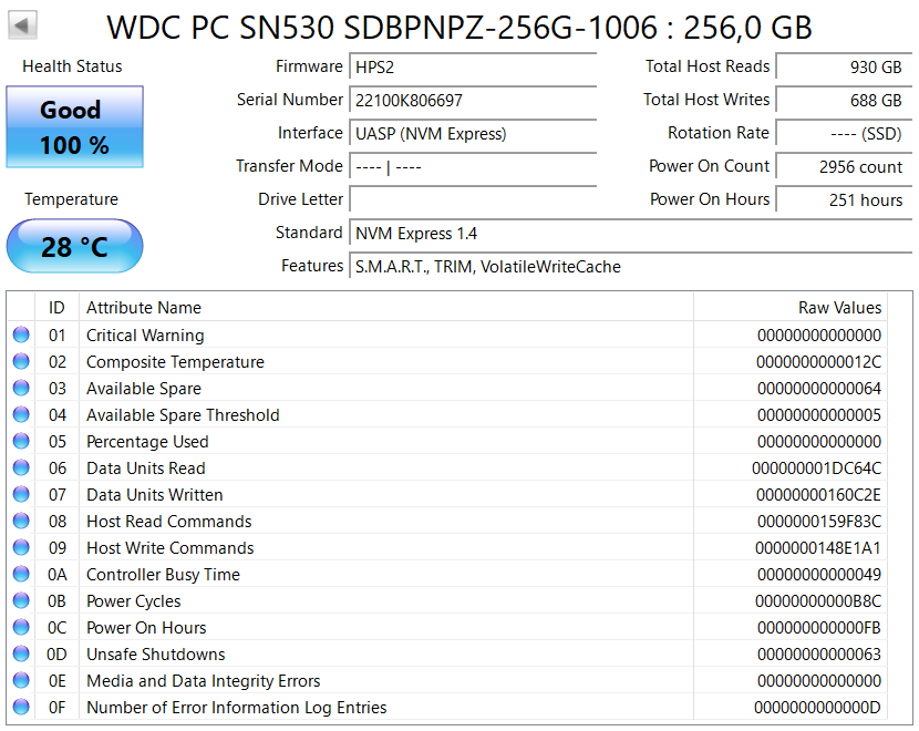 M.2 NVMe SSD Samsung / Intenso / WD / Patriot / Intel 256GB - 9