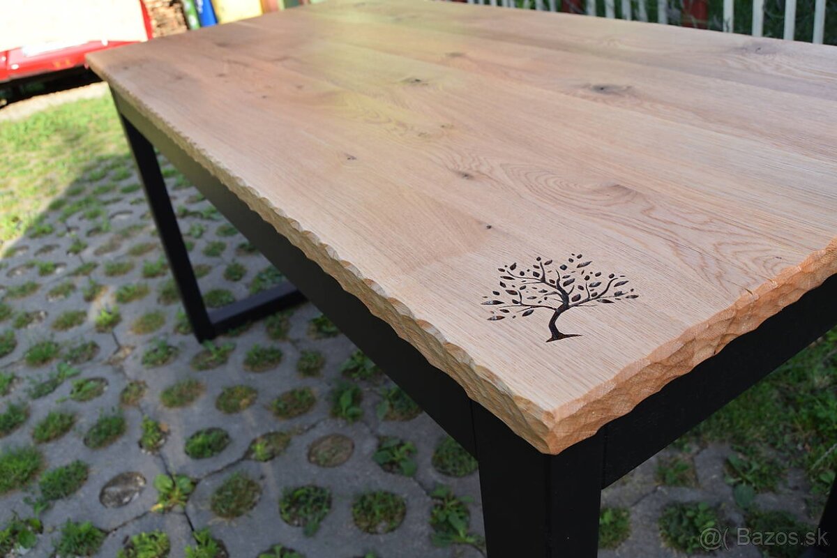 Drevený stôl masív - dub, jaseň - 9