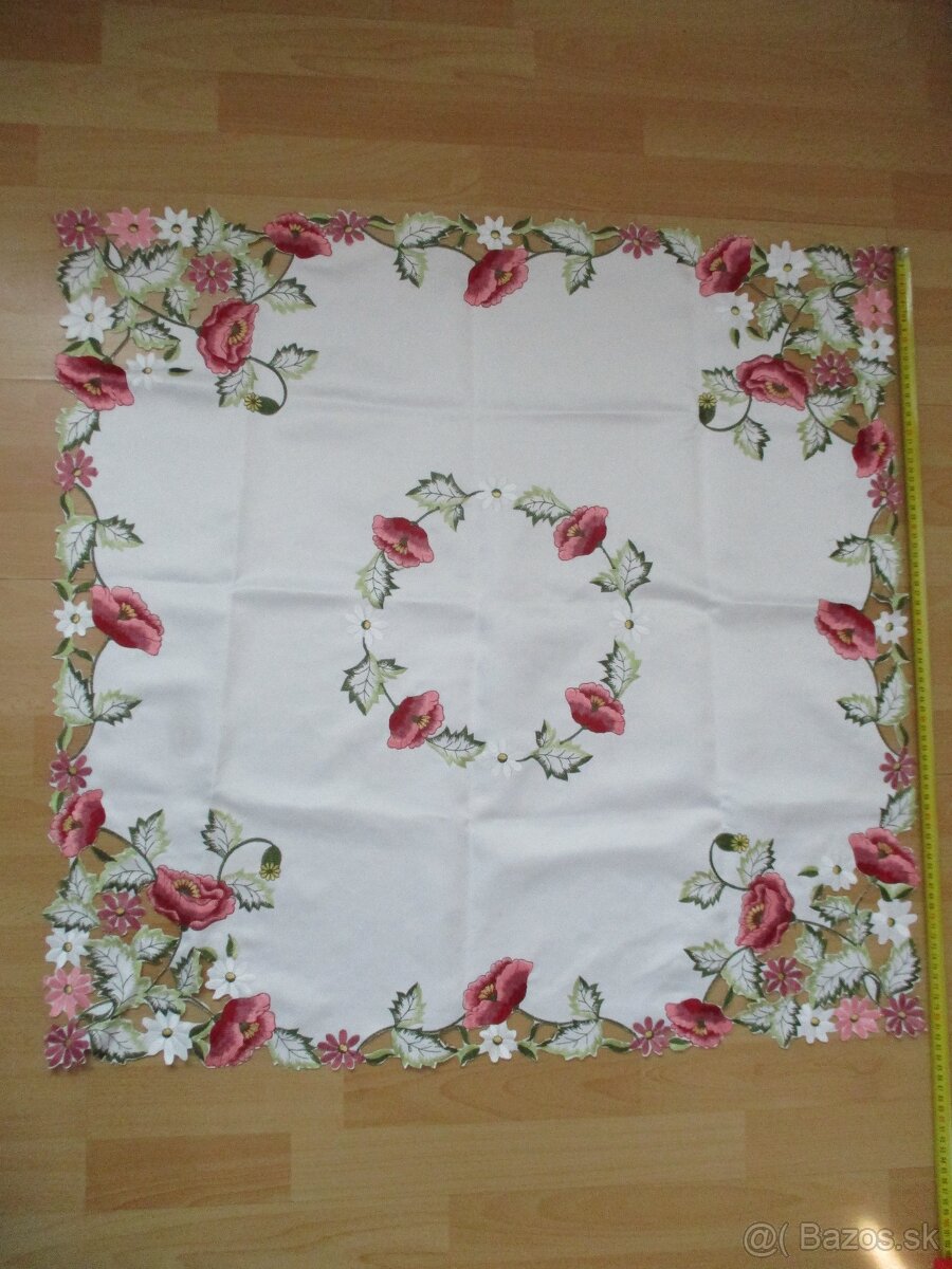 starožitnú vyšívanú dečku - obrus / 52 / - 9