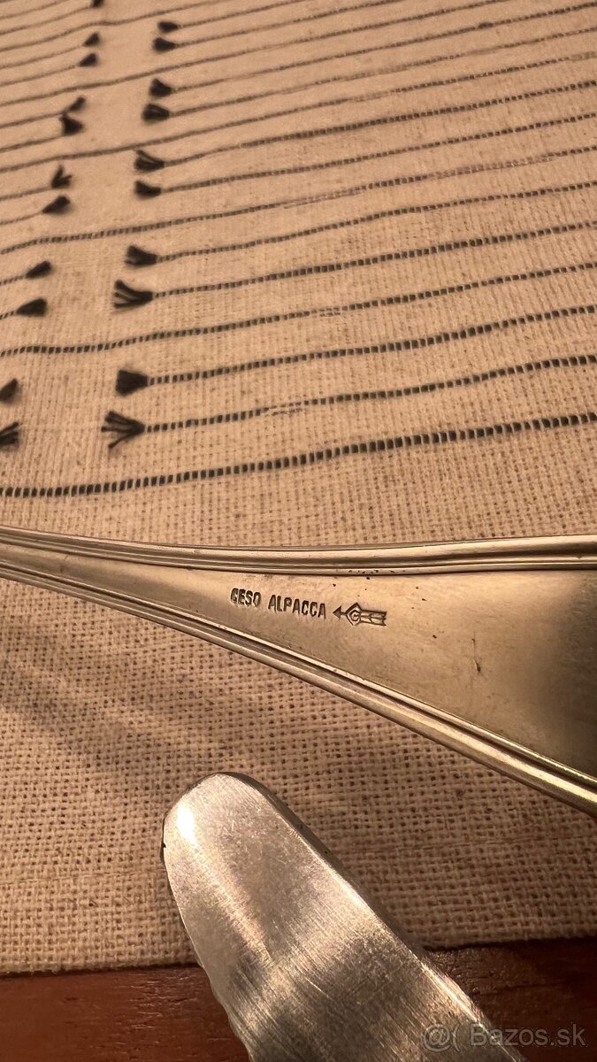 Starožitné striebrené príbory, sada príborov - 9