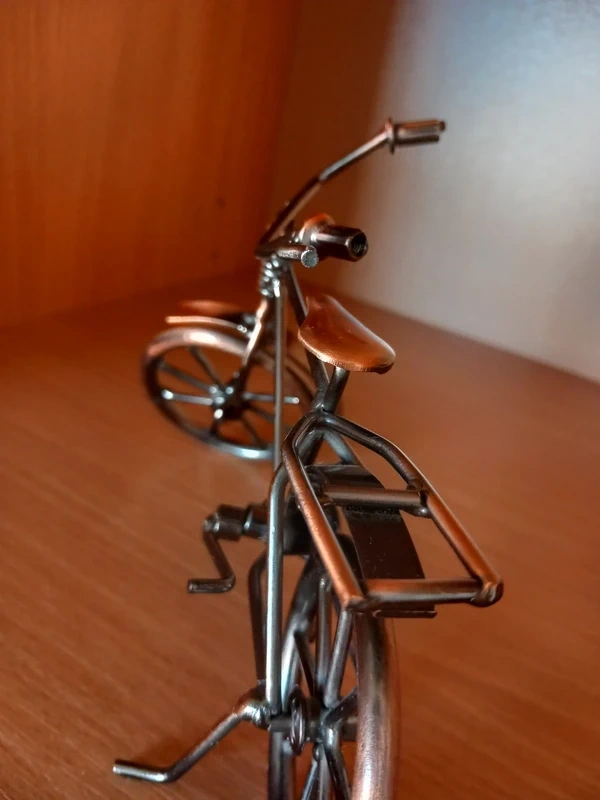Starý kovový bicykel, dekorácia 18,5x10x8 cm - 9