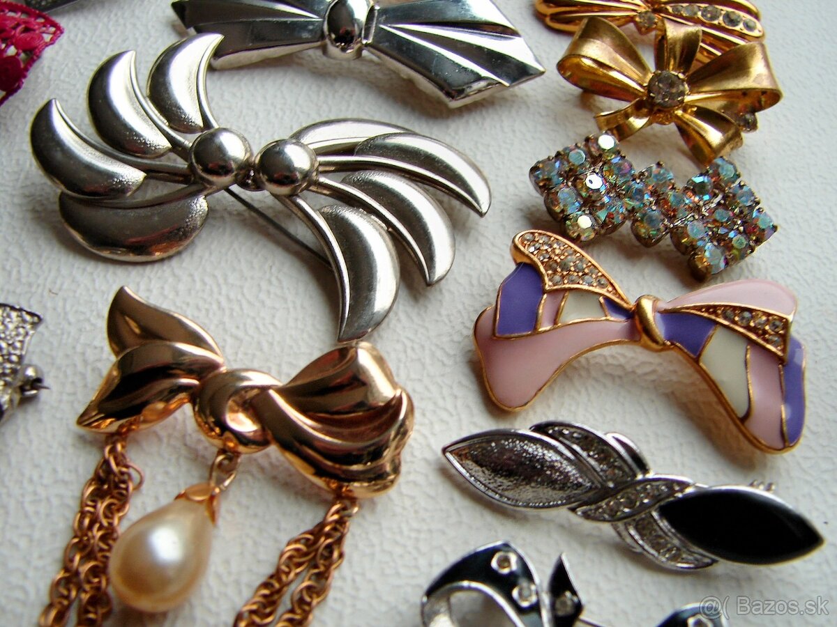 Starožitné a retro brošne - mašle - 9