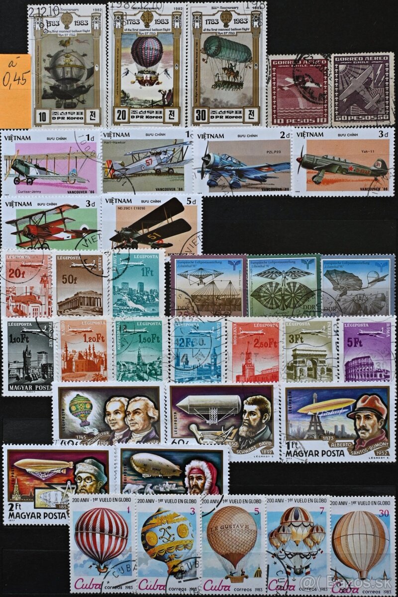 Známky - Letectvo - série 1 - 9