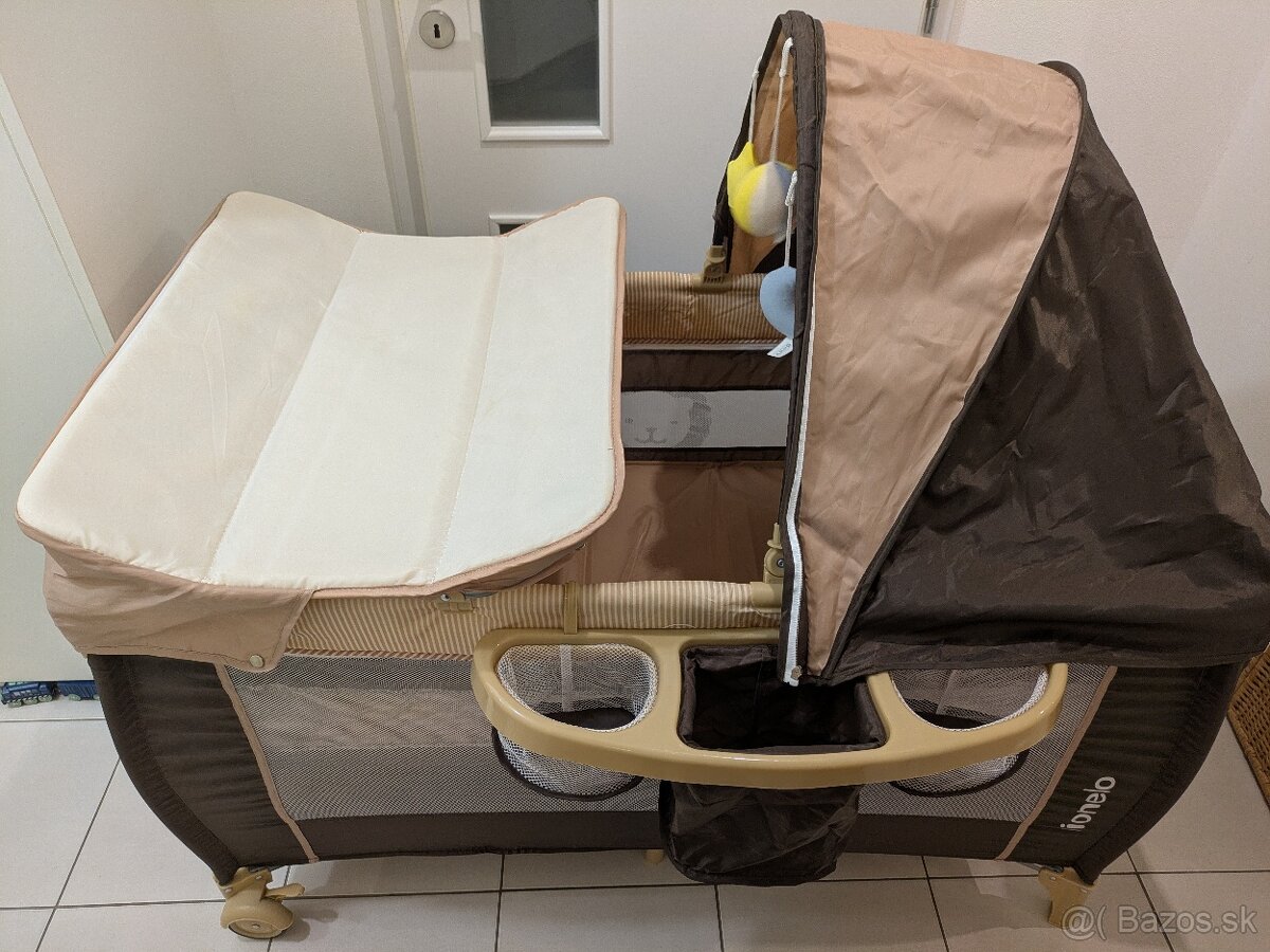 Cestovná postielka Lionelo Sven Plus (hnedá) - 9