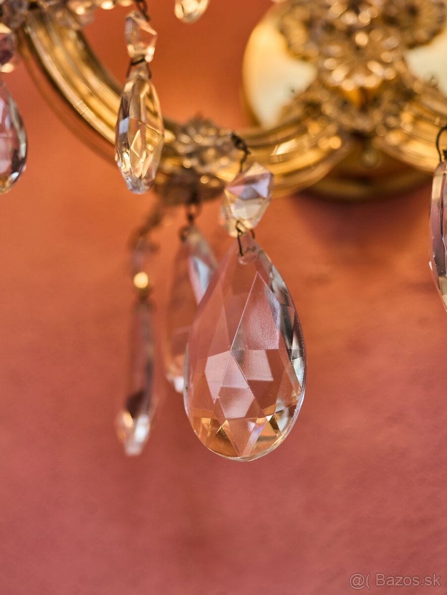 Dvojramenná tereziánska nástenná lampa / aplika - 9