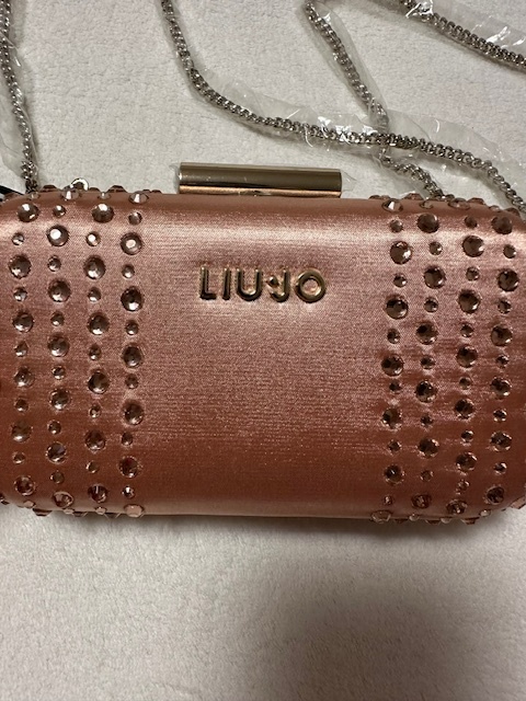 Malá spoločenská kabelka rose gold LIU JO originál - 9