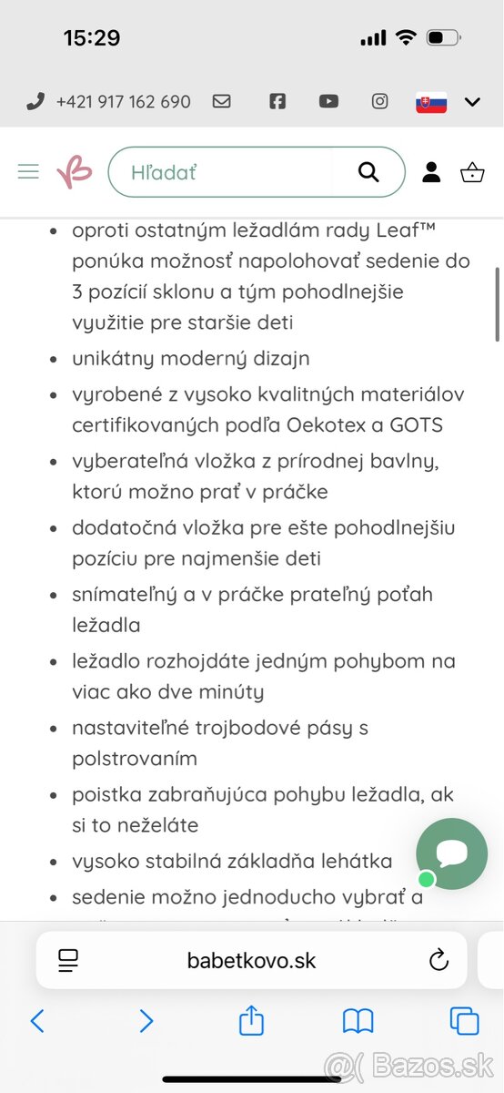 Nuna leaf grow ležadlo - 9