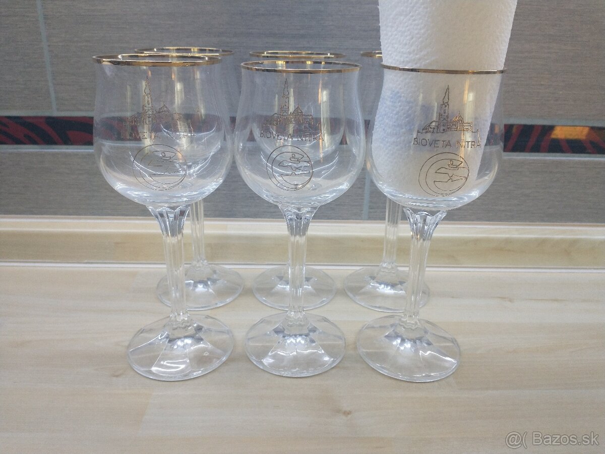 poháre Nitra, zlatá zuzana, štamperlíky, karafa - 9