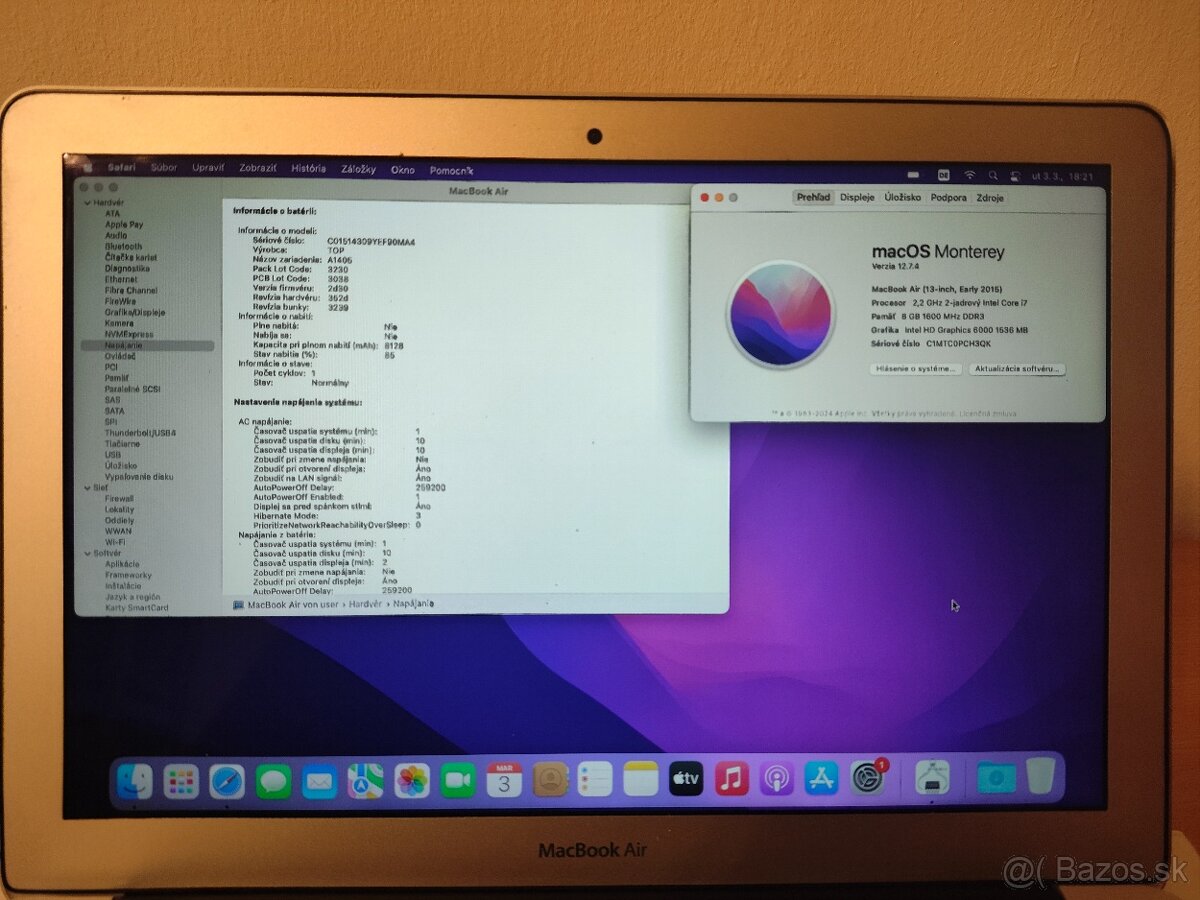 MacBook Air 13 2015 | Core i7 • 8GB • SSD - 9