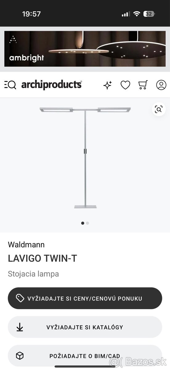 Stojaca lampa Waldmann - 9