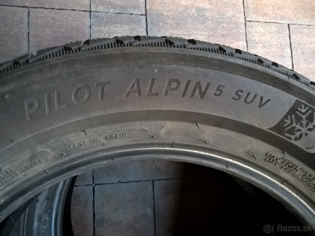 2 ks ZIMNÉ PNEU 225/60 R17 103H XL MICHELIN cca 7 mm DOT2820 - 9