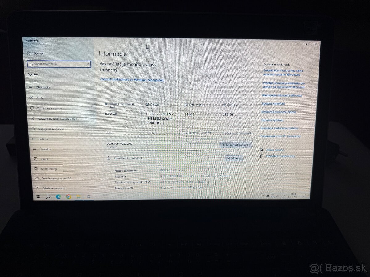 Predám zachovali notebook LENOVO E530 ThinkPad Veľkosť 15,6” - 9