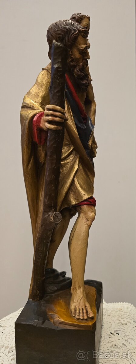 Socha sv. Krištofa s Ježiskom polychromia - 9