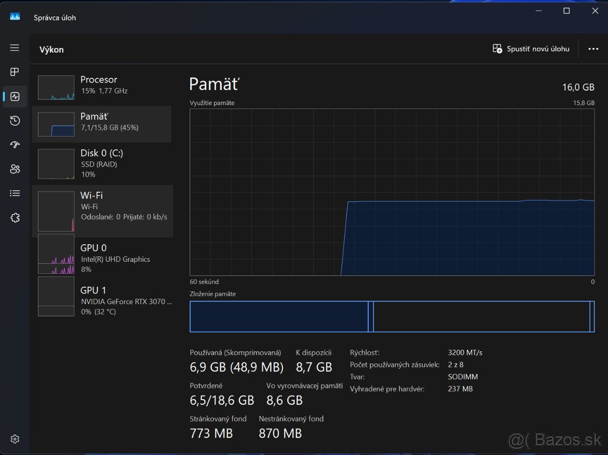 Acer Nitro 17" QHD/ i7 / RTX 3070 8GB/ 16GB DDR4/ 1TB SSD - 9