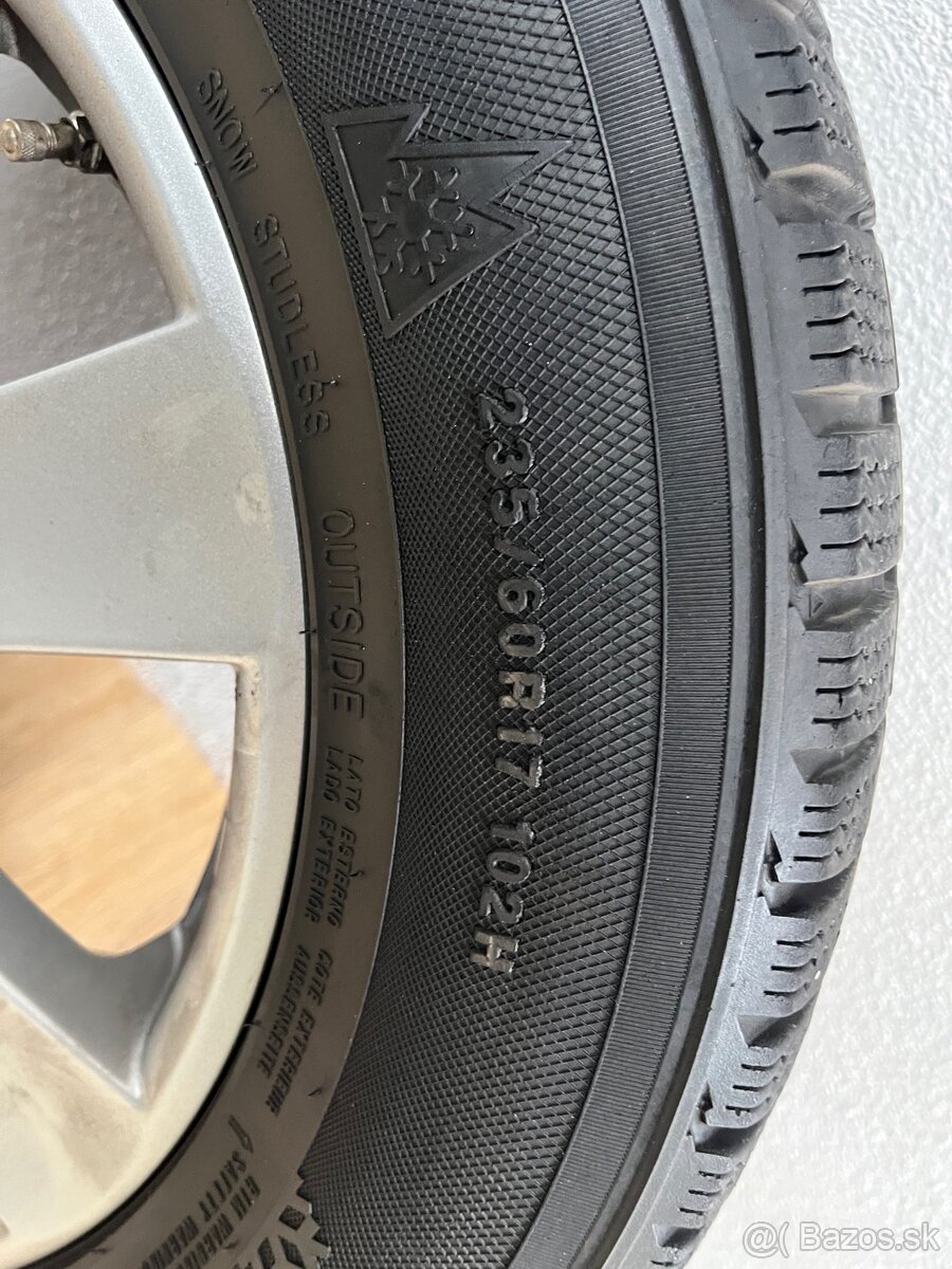 Hliníkové disky R17 5x108 zimné gumy - 9