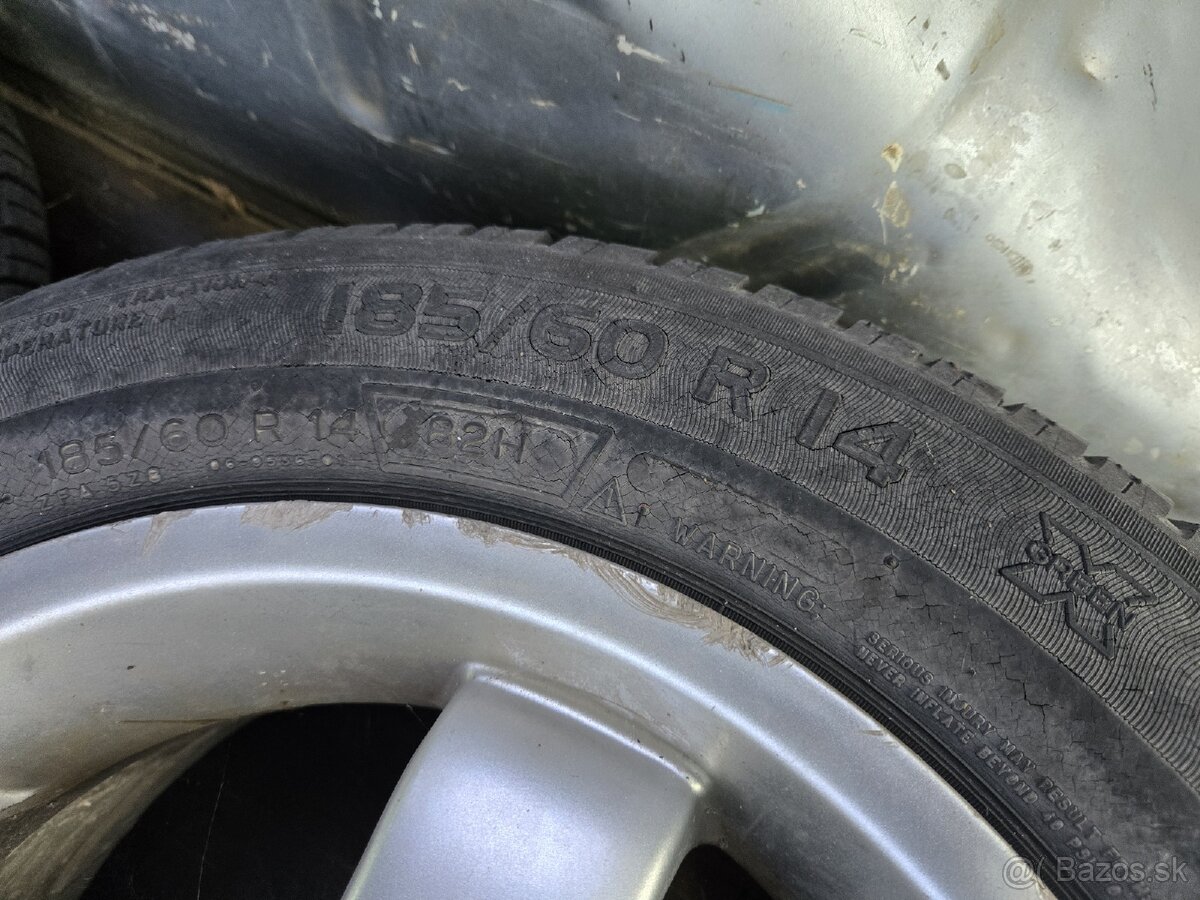 Hliníkové disky 4x98 + letné pneu 185/60r14 - 9