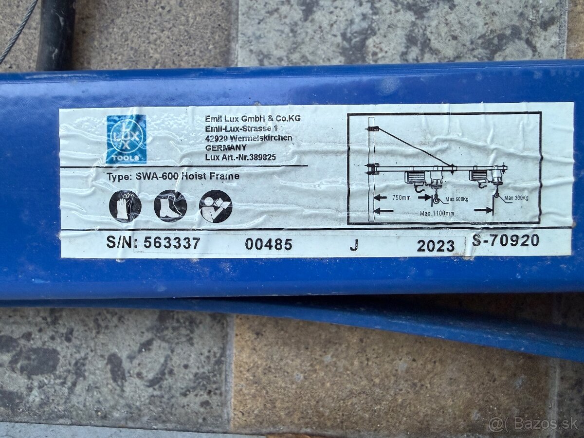 Lux Tools ESZ-300/600-A elektrický lanový navijak - 9