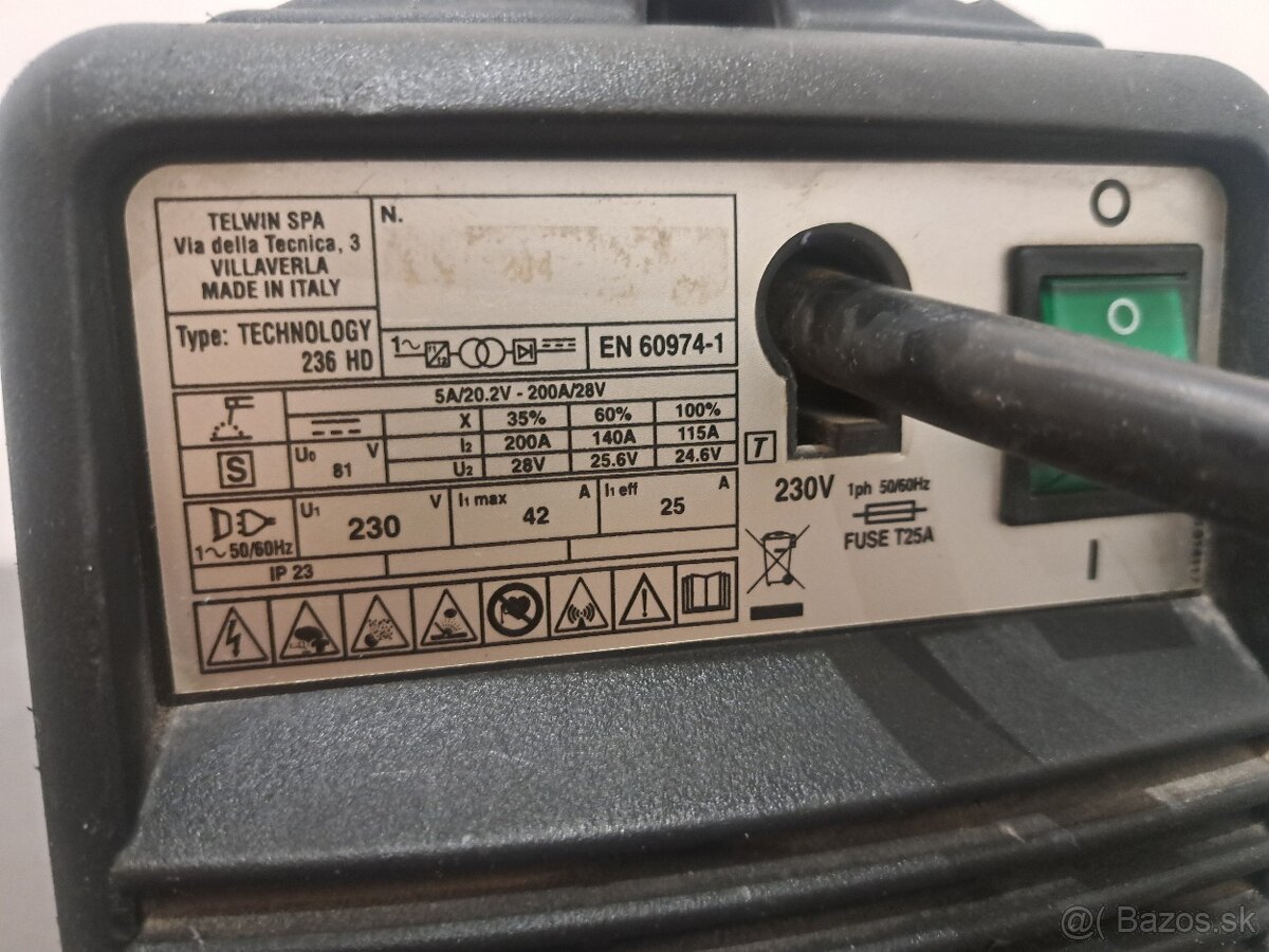Zvárací invertor Telwin Technology 236- 200A - 9