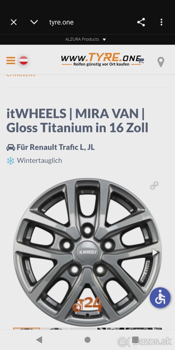 Alu 5 x 118 R 16 + letné pneu. - 9