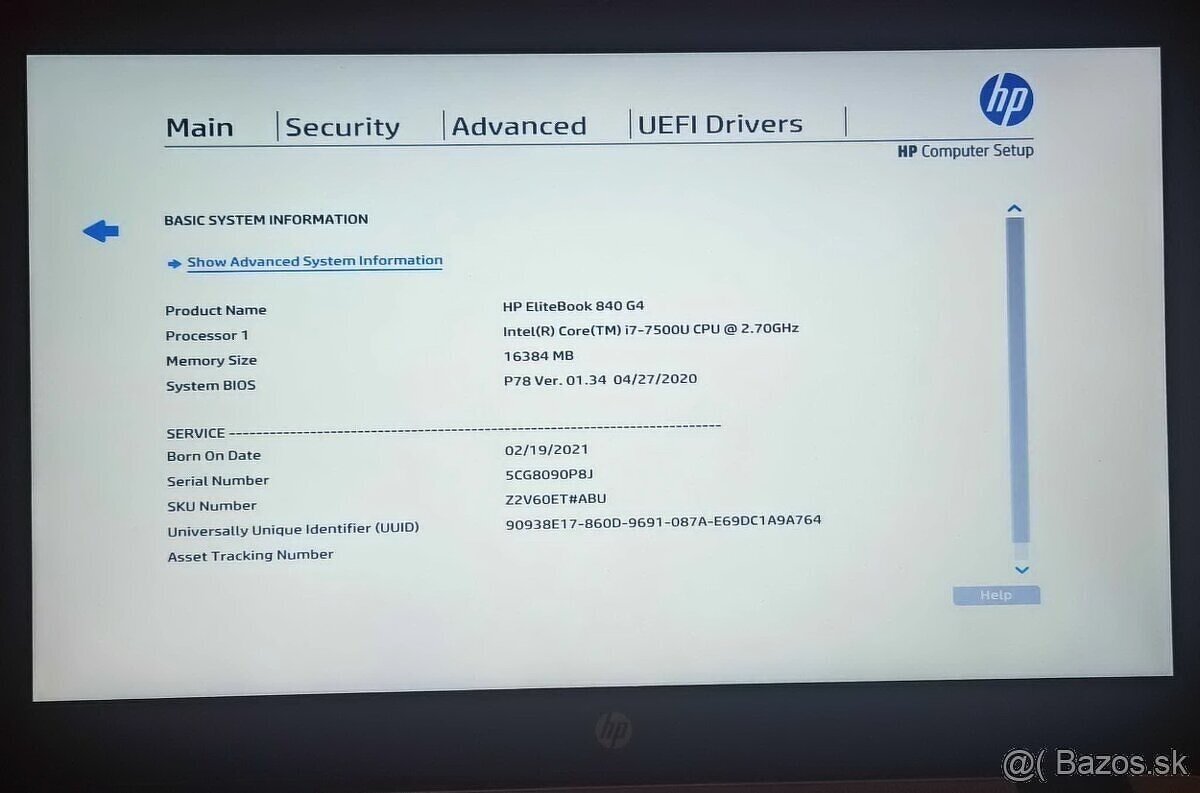 HP EliteBook 840 G4/14"FHD/i7-7500U/SSD M.2 256GB/16GB DDR4 - 9