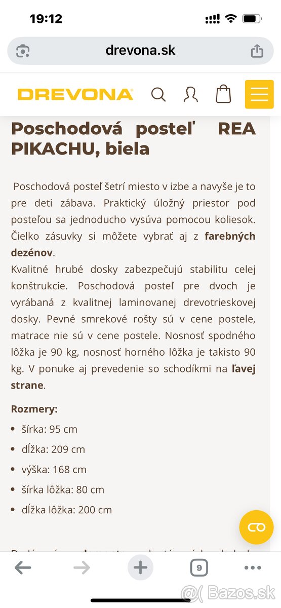 Poschodova postel biela - 9