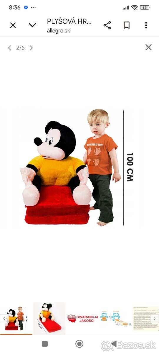 Sedačka Mickey Mouse - 9