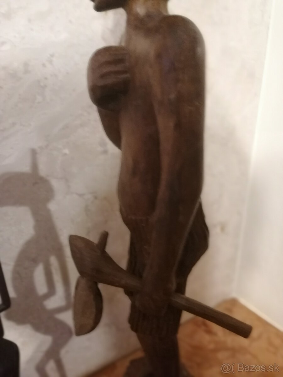 Drevené exotické sošky Afrika, Ázia. - 9