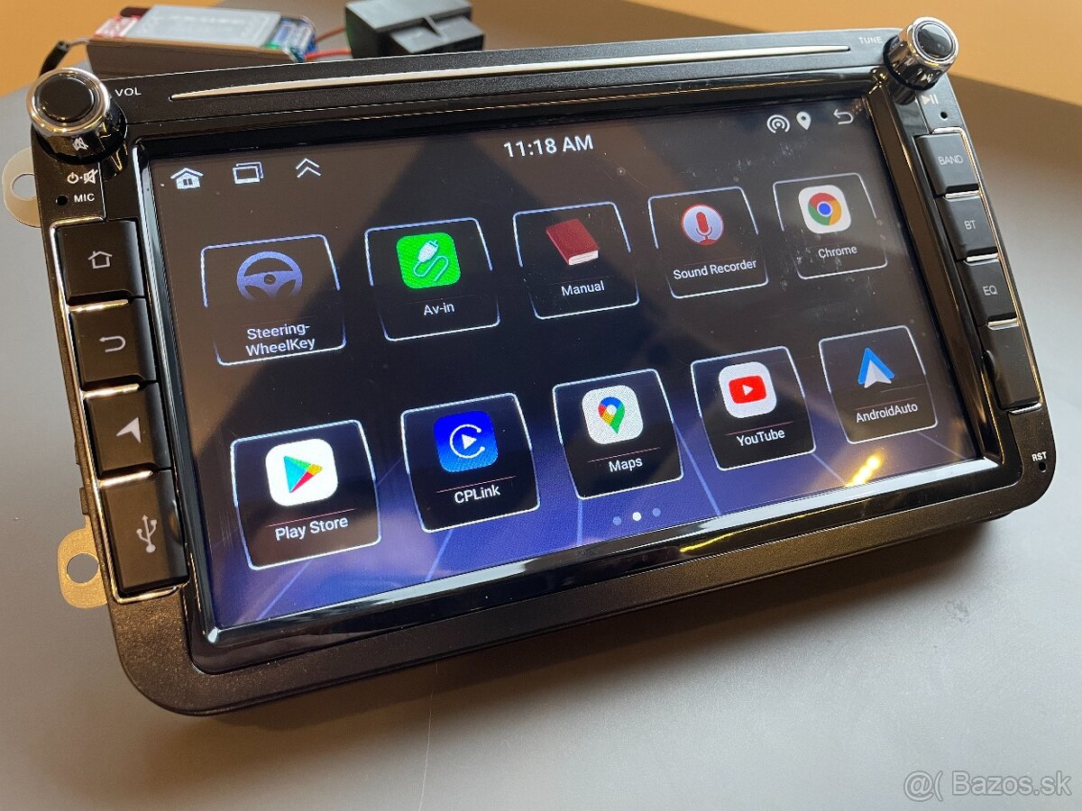 VW, SEAT, ŠKODA 8” 2DIN ANDROID autorádio, CARPLAY 1GB+32GB - 9