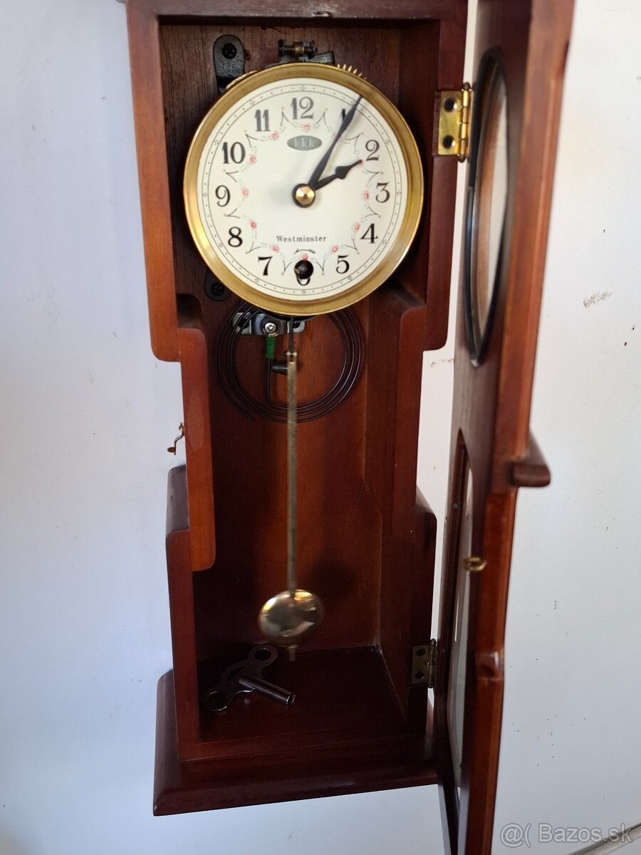 Predám funkčné mechanické nástenné hodiny KKK Westminster ka - 9
