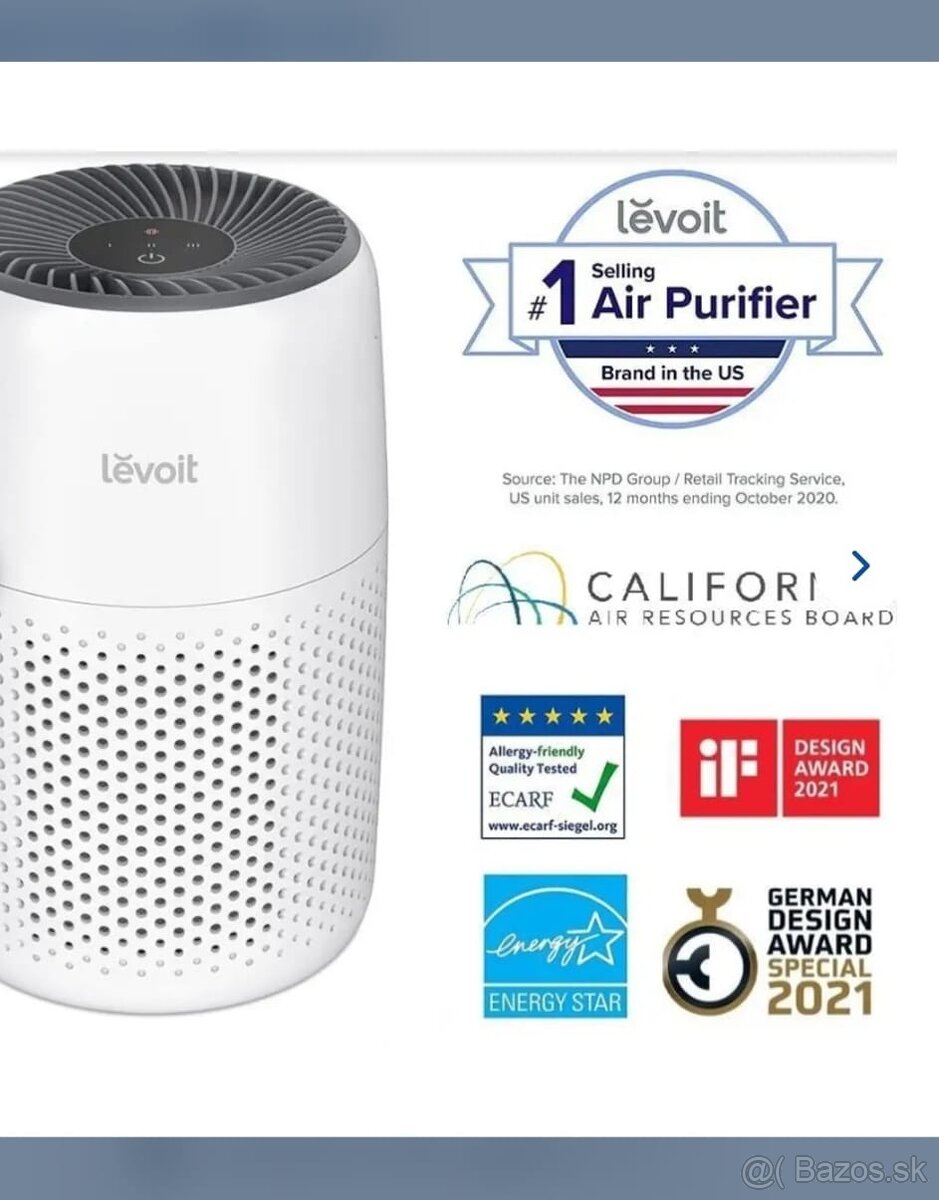 LEVOIT CORE MINI TRUE HEPA (BIELY) - 9