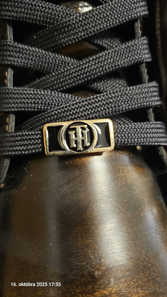 Tommy Hilfiger Nove Clenkove cizmy prava koza - 9