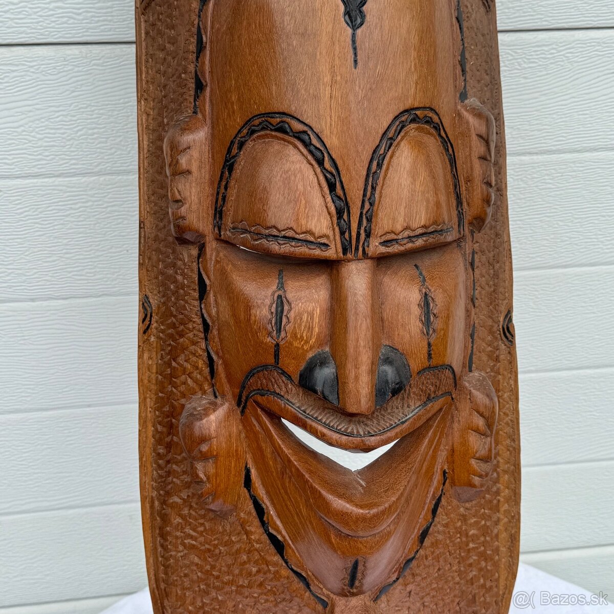 Krásná veliká africká masivní maska 77cm - 9