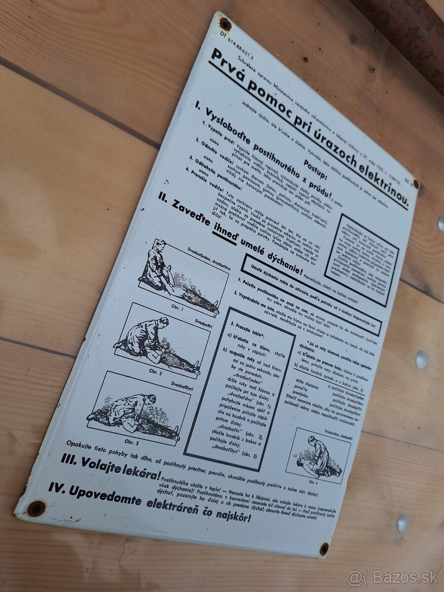 Smaltovaná tabula prvá pomoc - 9