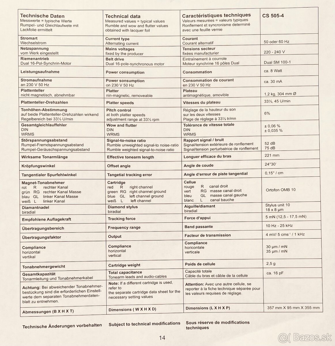 Predám gramofón DUAL CS 505-4 Exklusiv Limited 2016 - 9
