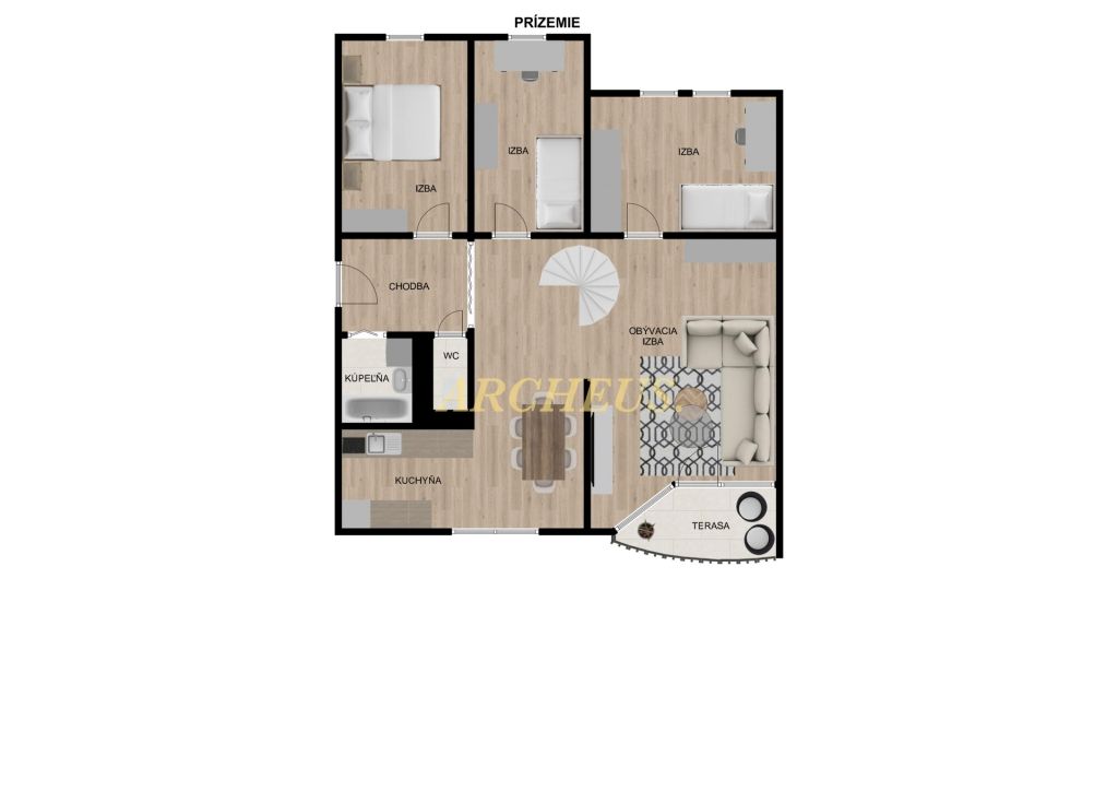 5 IZBOVÝ MEZONET S TERASOU, DLHÝ RAD, BARDEJOV CENTRUM - 9