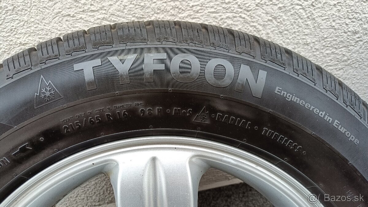 5x112 R16 HLINÍKOVÉ DISKY 215/65 R16 ZIMNÉ PNEUMATIKY - 9