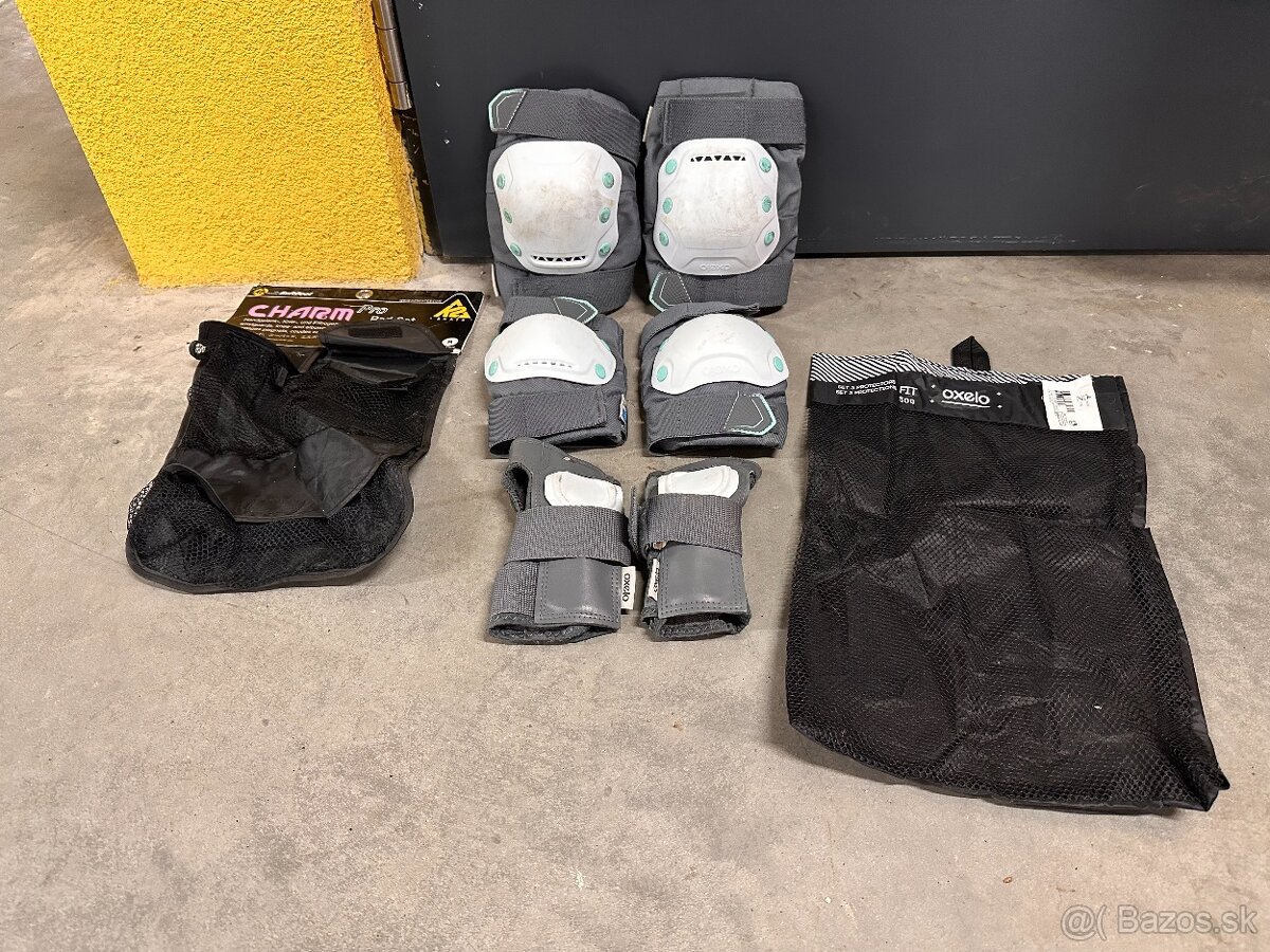 Detské kolieskové a Ľadové korčule + kompletný SET chráničov - 9