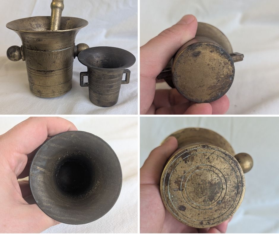 Bulharský čajník, Čutora, Mosadzný mažiar, váza - 9