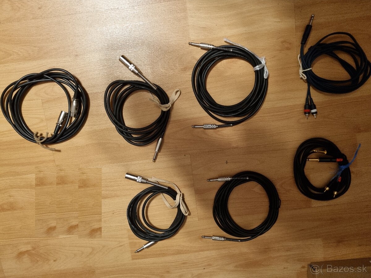 Predám kvalitne audio káble 4.5m (jack, xlr3, cinch) - 9