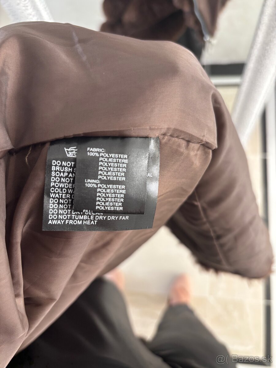 Damska huňata maxi vesta choco - 9