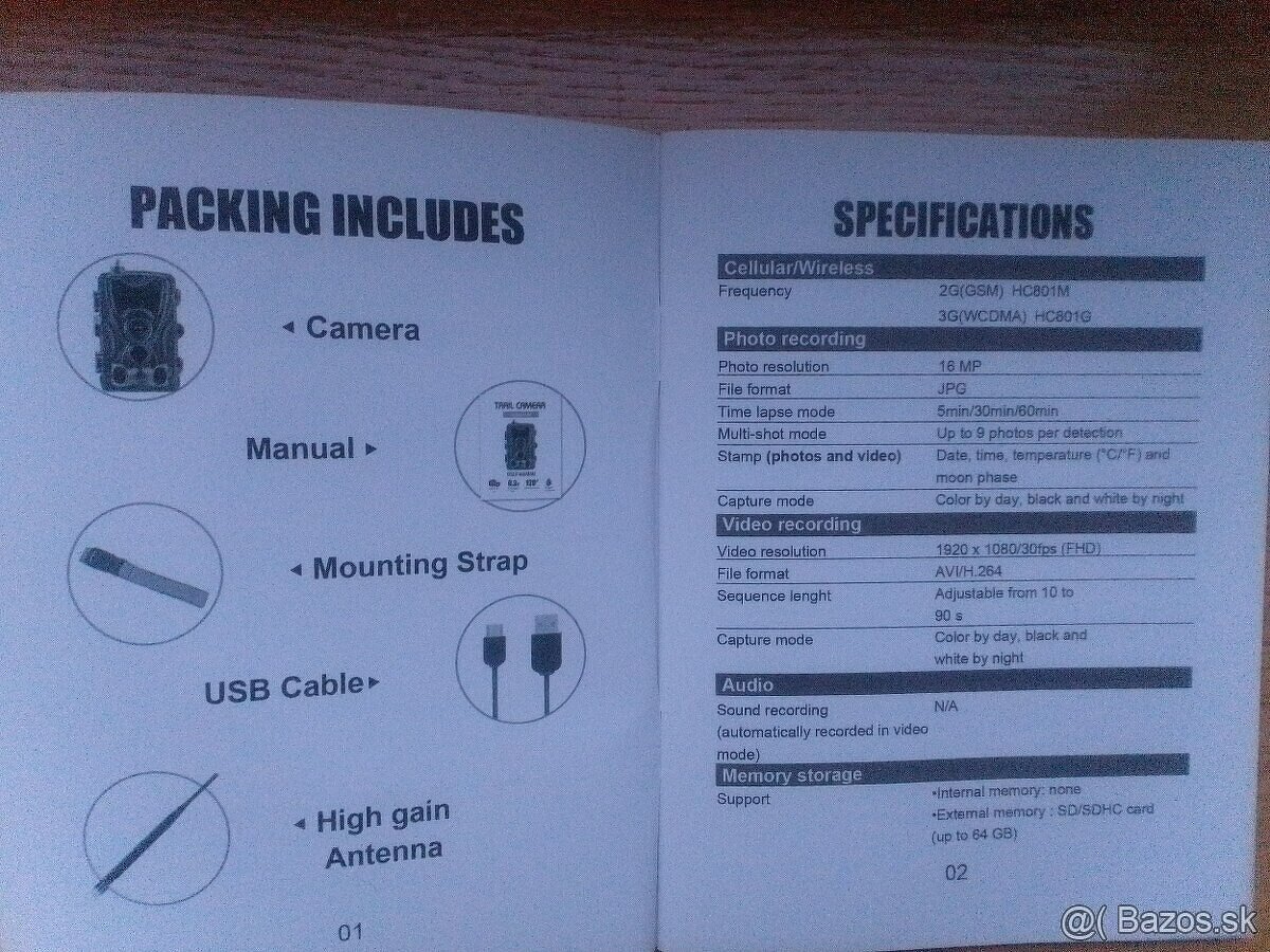 Fotopasca SUNTEK HC801M + náhradná batéria - 9