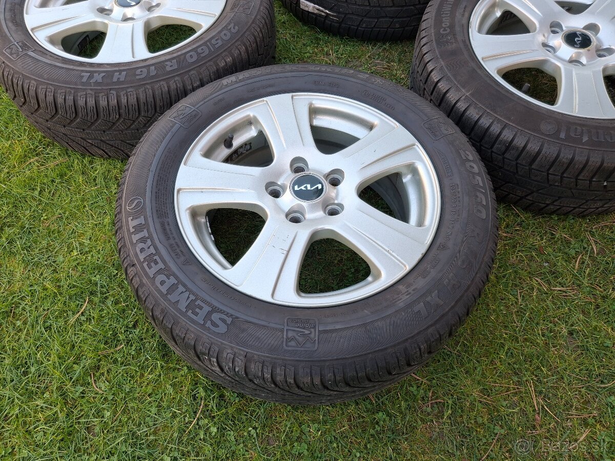 16" ALU 5x 114,3 /KIA,HYUNDAI,../ + 205/60 r16 7mm - 9