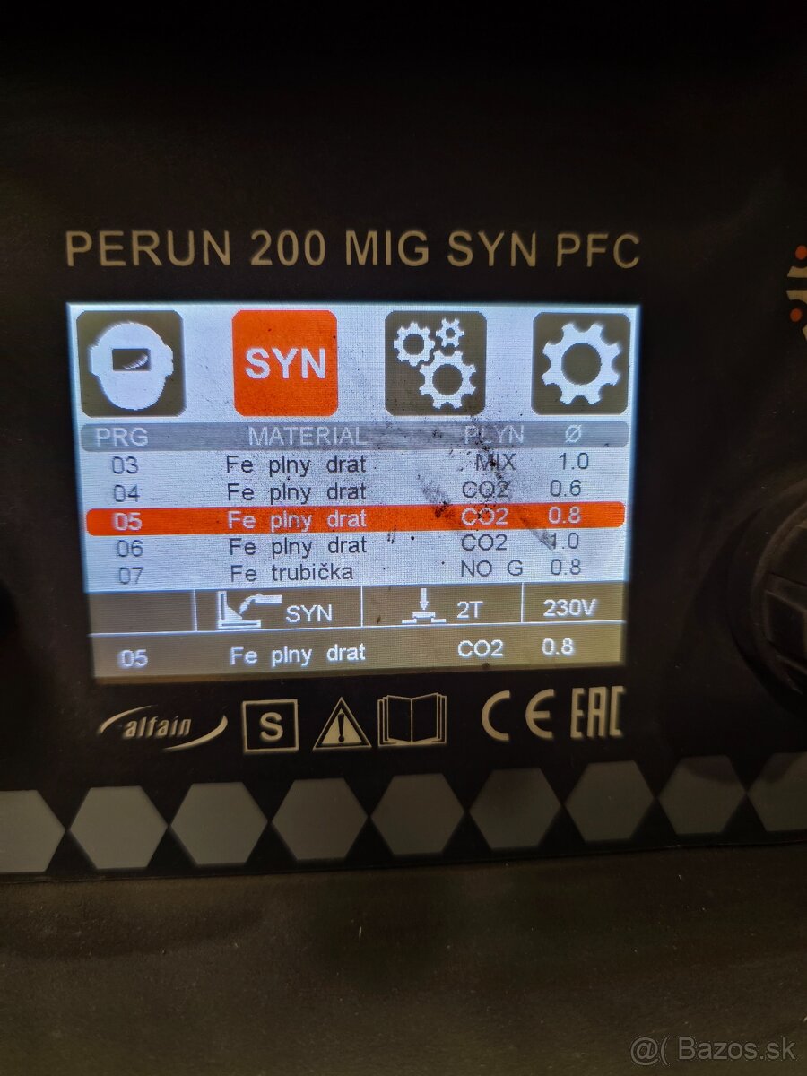Zváračka MIG/MAG AlfaIn perun MIG 200 PFC SYN pre CO2 - 9