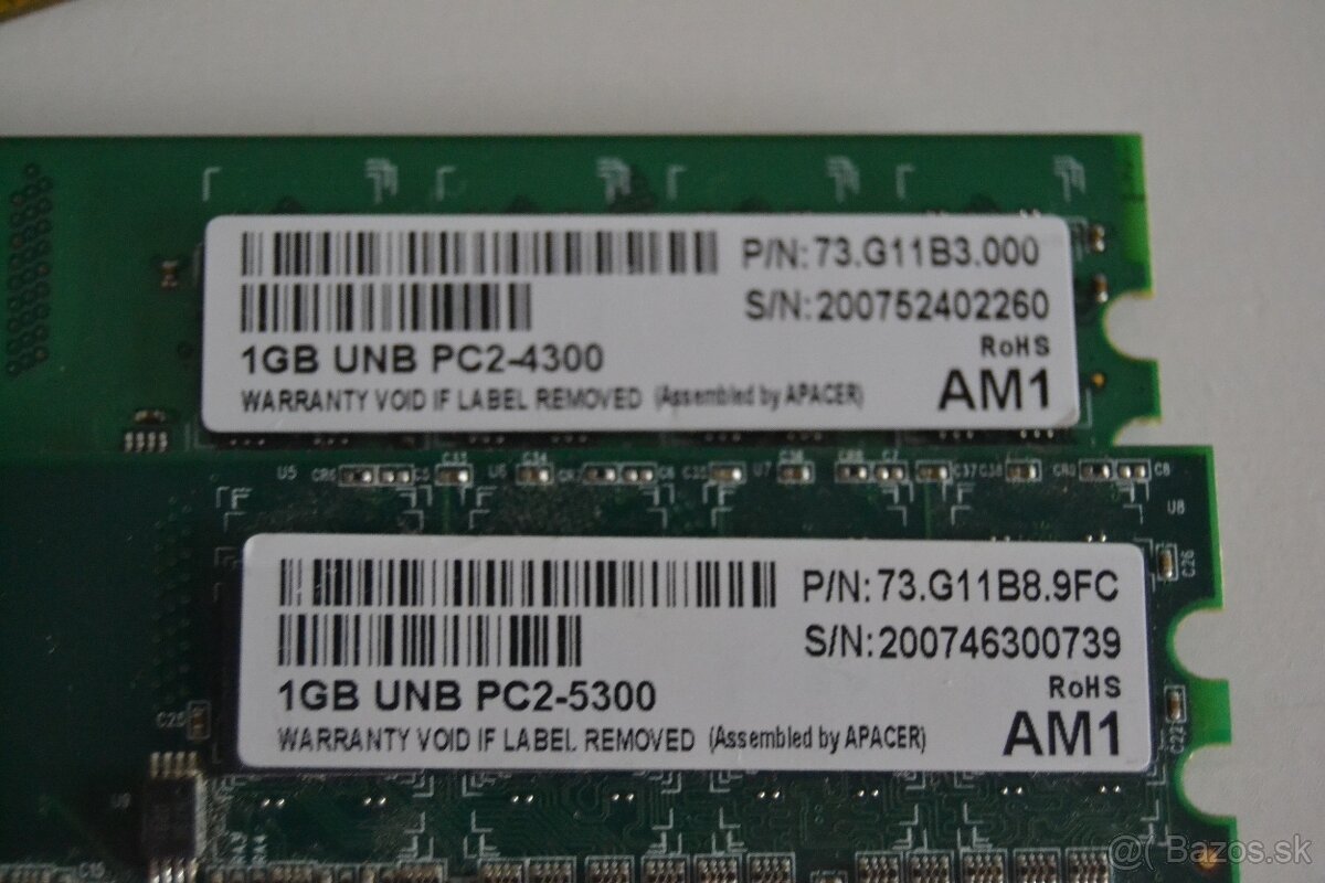 Apacer 1GB DDR2 - 5300 A 4300 - 9