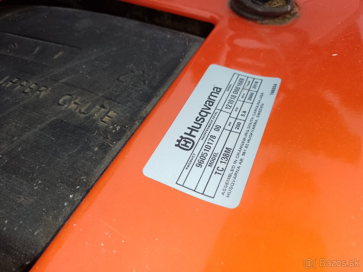 Traktorová kosačka Husqvarna Tc138M - 9