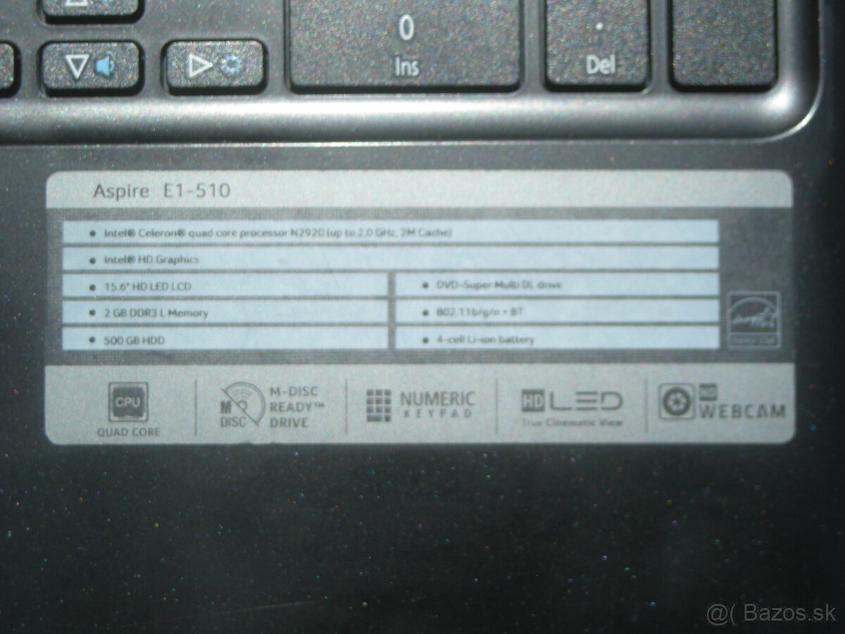 Acer Aspire E1-510 Intel Celeron N2920 2.0GHz 15.6" - 9